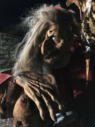 Photo of one of the witches you'll see at the Hayride of Horrors and Haunted House